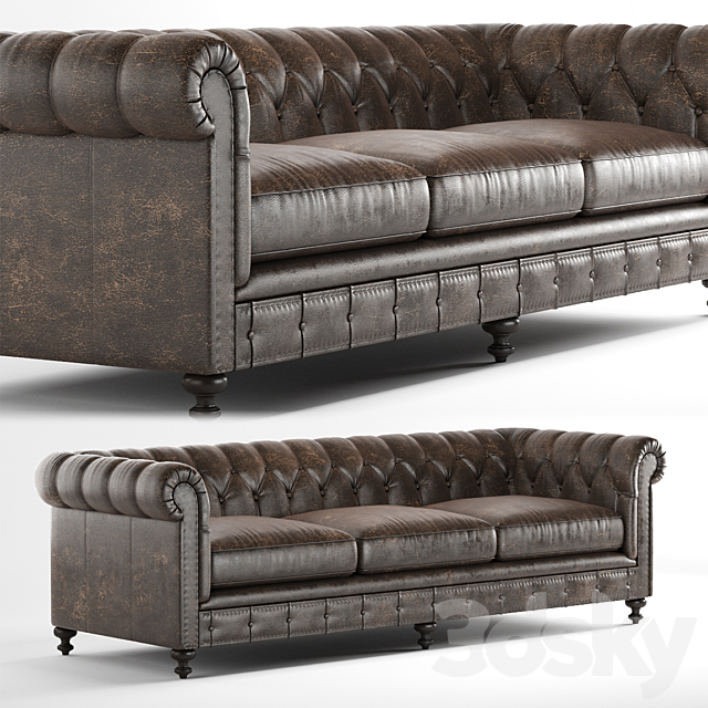 London Club sofa by Bernhardt furniture 3DSMax File - thumbnail 1