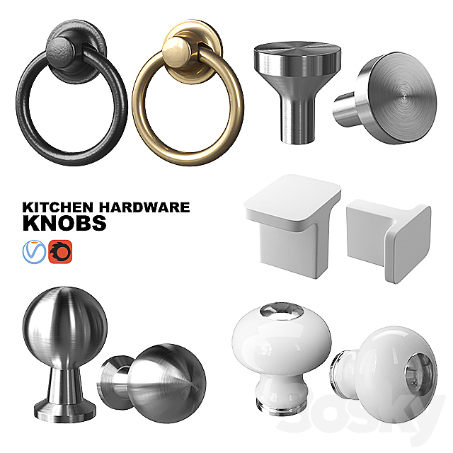 Knob Set IKEA 3DSMax File - thumbnail 1