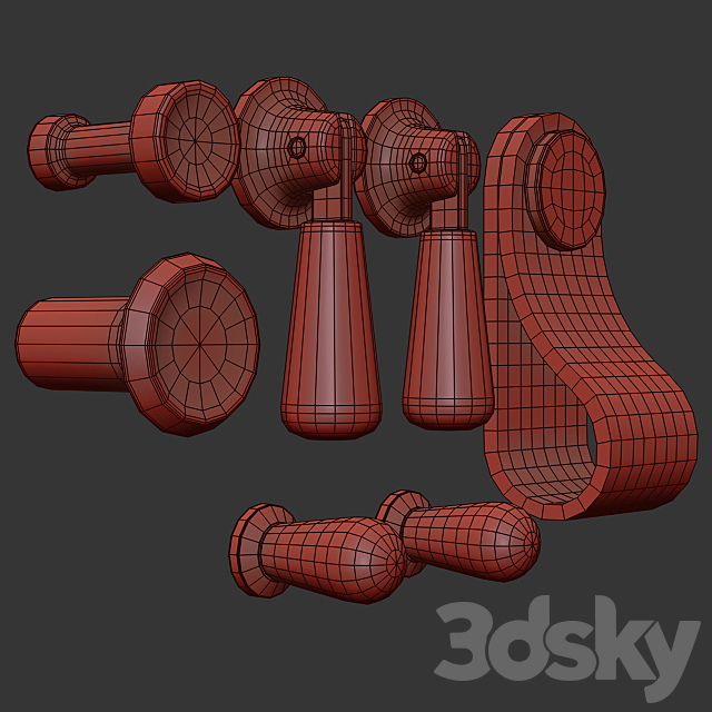 Knob Set IKEA 3d