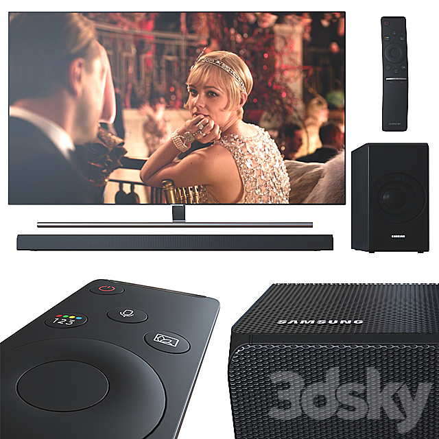 TV 55 'and Samsung soundbar. Free Download