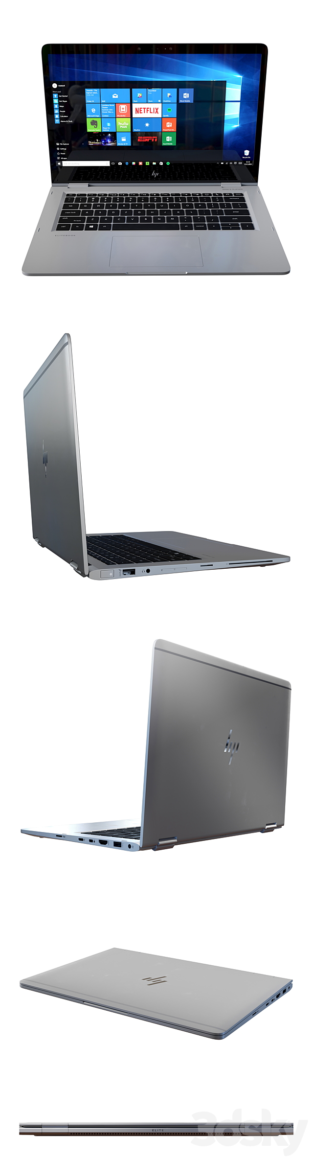 HP EliteBook X360 G2 Laptop 3d