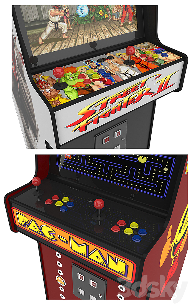 Arcade atari machines 3d