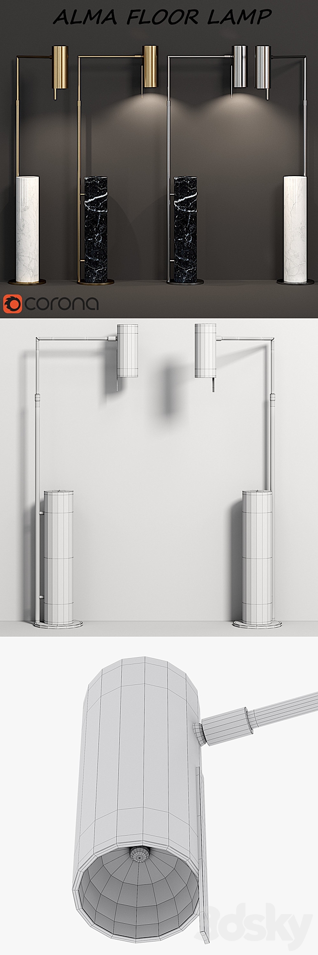 alma floor lamp 3d