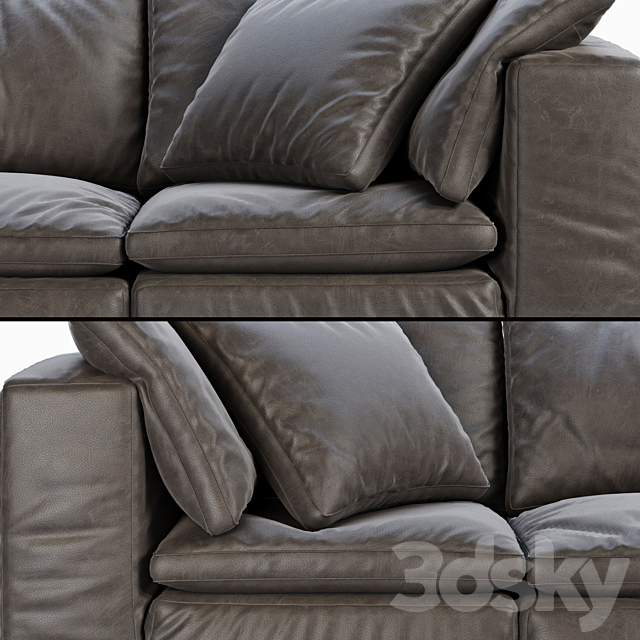 RH Cloud Modular Leather Sofa 3DSMax File - thumbnail 2