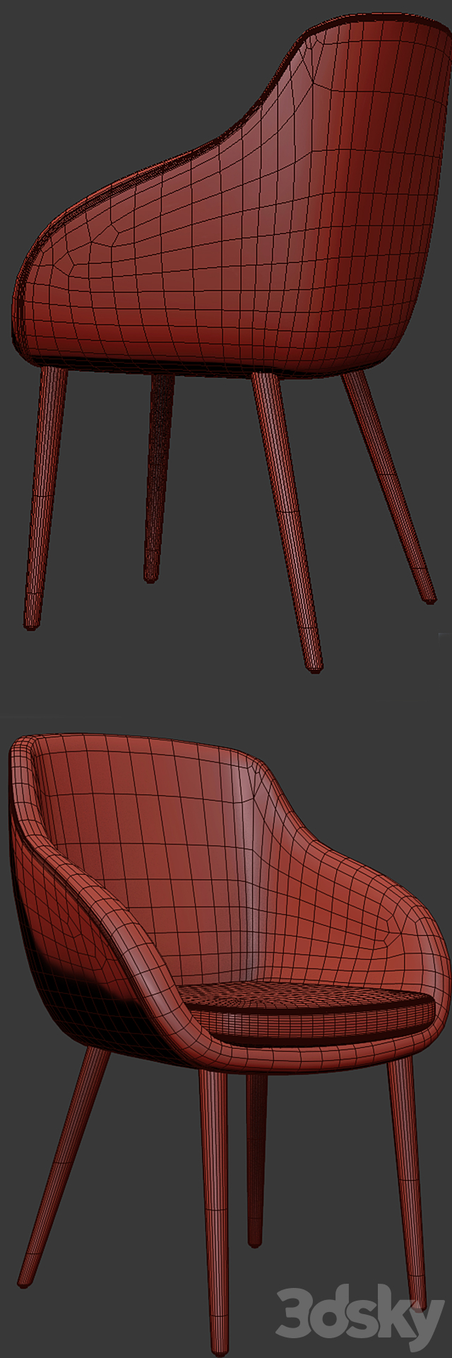 Dining chair 3DSMax File - thumbnail 3