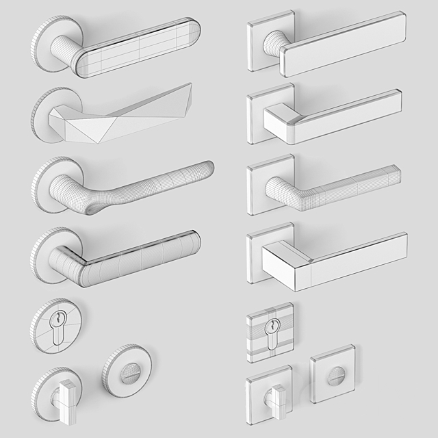 Door handles DnD by Martinelli 3DSMax File - thumbnail 3