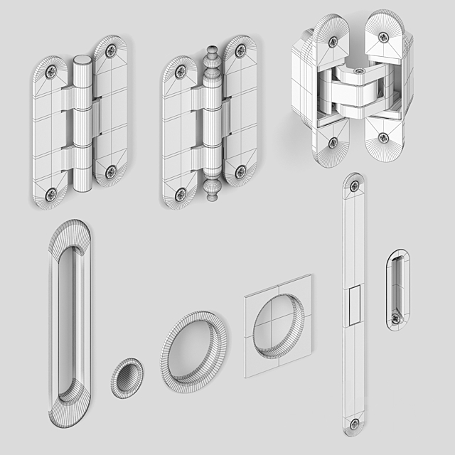 Door fittings Volkhovets from AGB and Simonswerk 3DSMax File - thumbnail 3