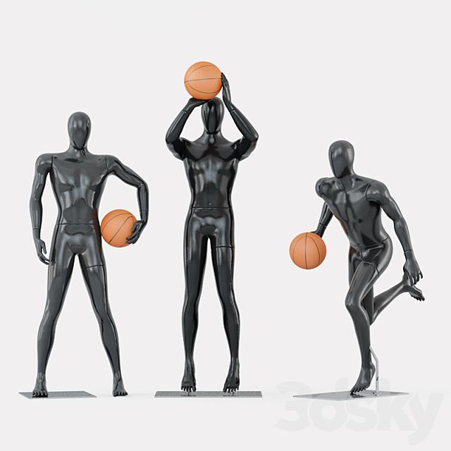 Three faceless mannequins basketball 29 Free Download