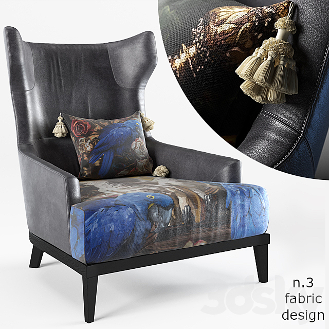 armchair – The Black Attitude – by Momenti Casa 3DSMax File - thumbnail 1