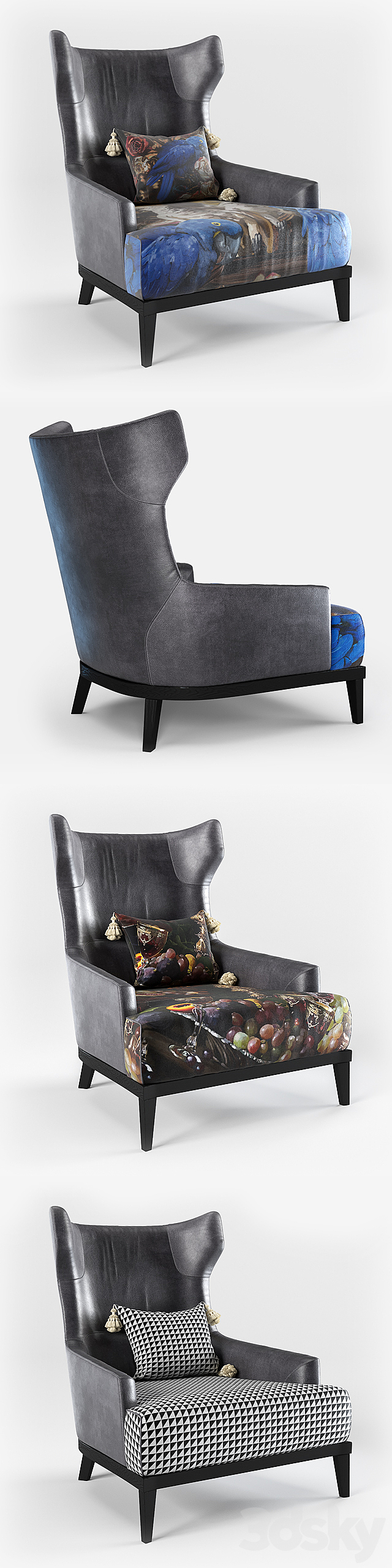 armchair – The Black Attitude – by Momenti Casa 3DSMax File - thumbnail 2