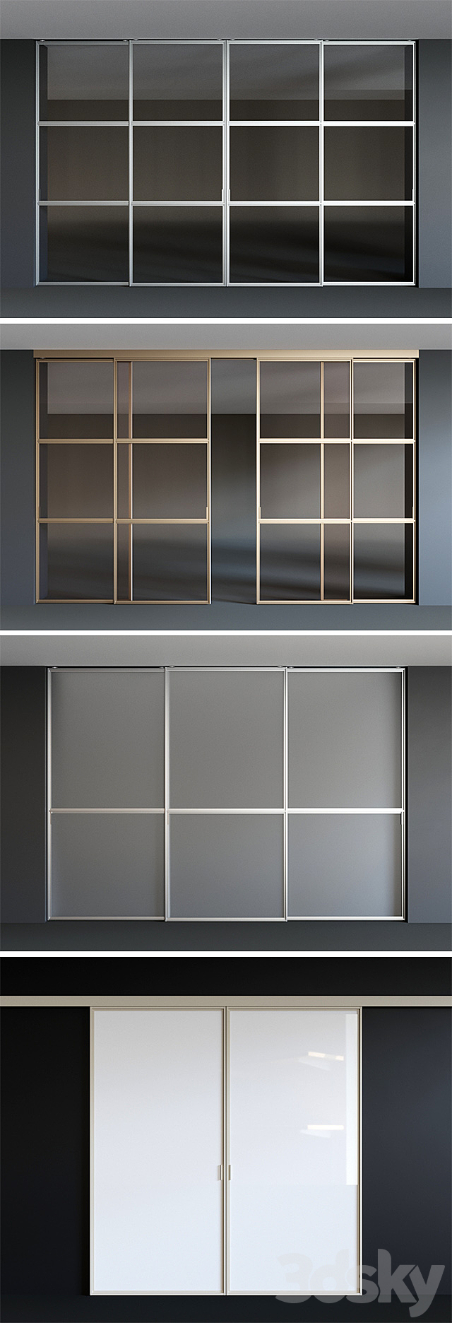 Sliding doors Longhi Wind 3d