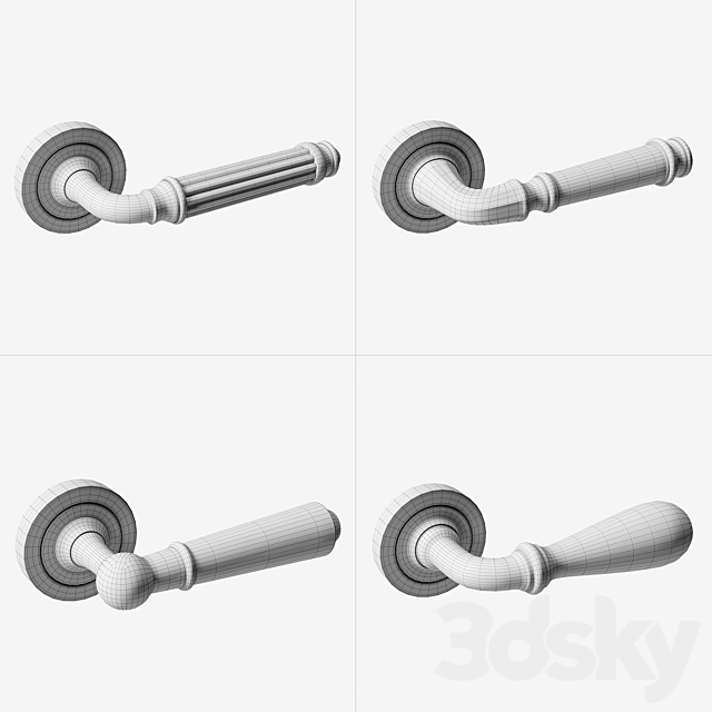 Door handles vol.4 3DSMax File - thumbnail 2