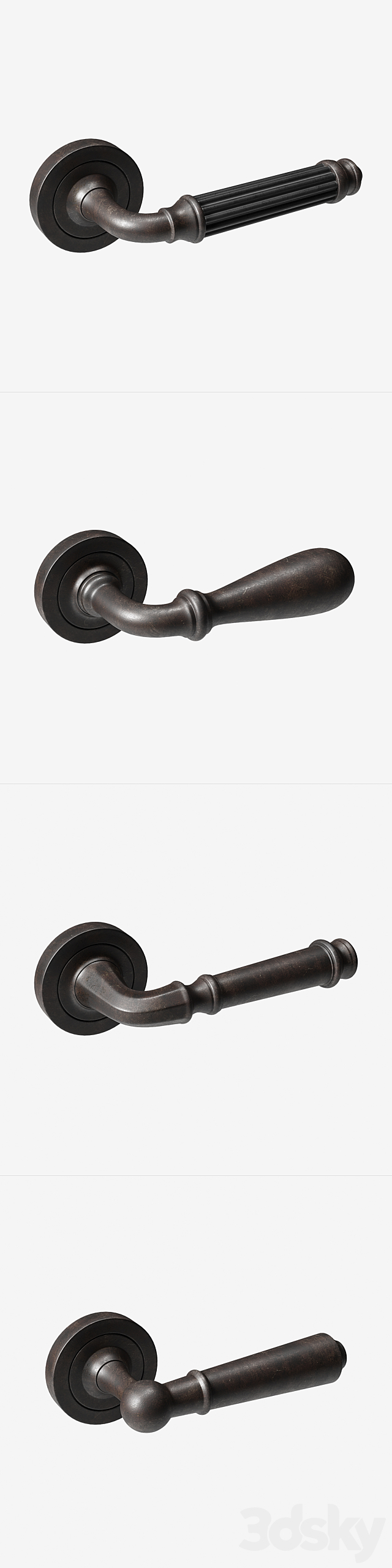 Door handles vol.4 3DSMax File - thumbnail 3