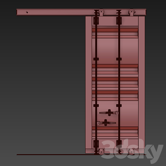 Granary door 3d