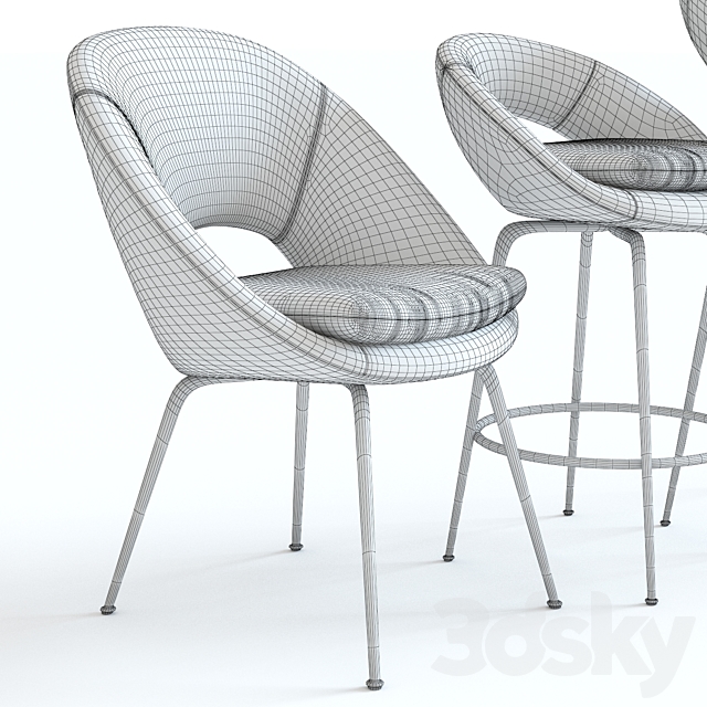 West Elm Orb Dining Chair 3DSMax File - thumbnail 2