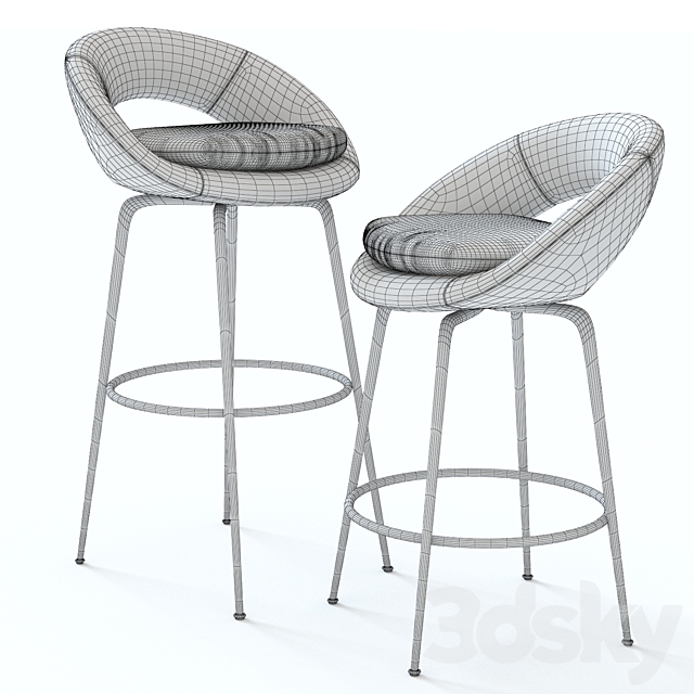 West Elm Orb Dining Chair 3DSMax File - thumbnail 3