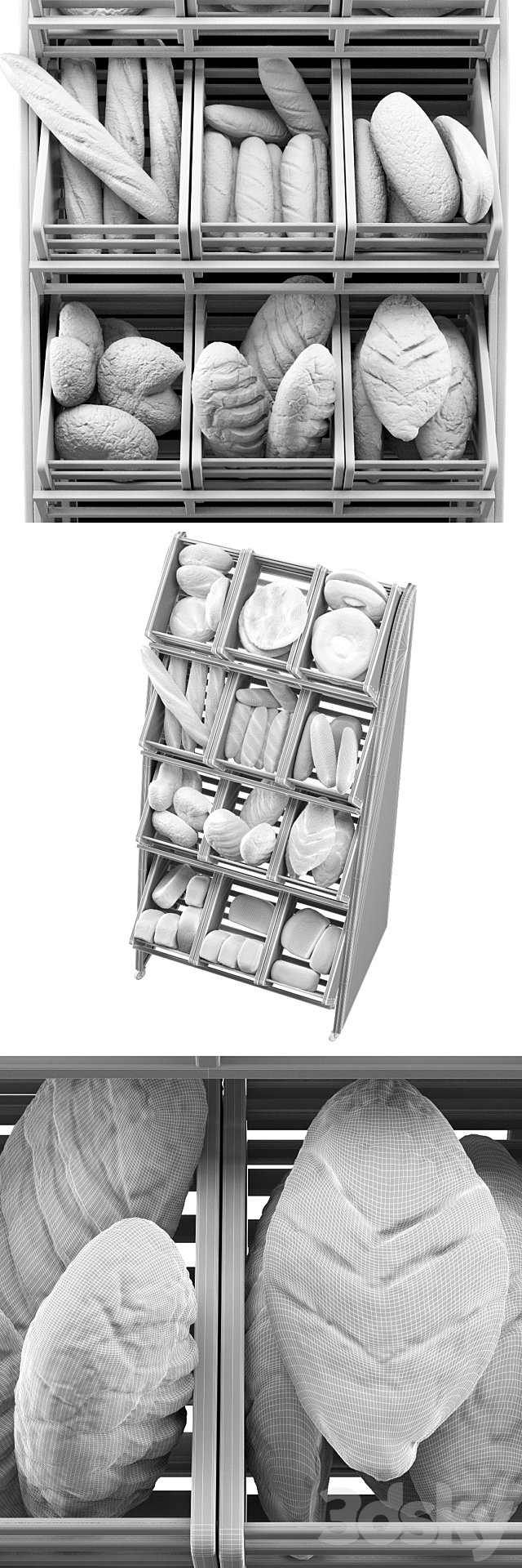Rack with bread 3DSMax File - thumbnail 3