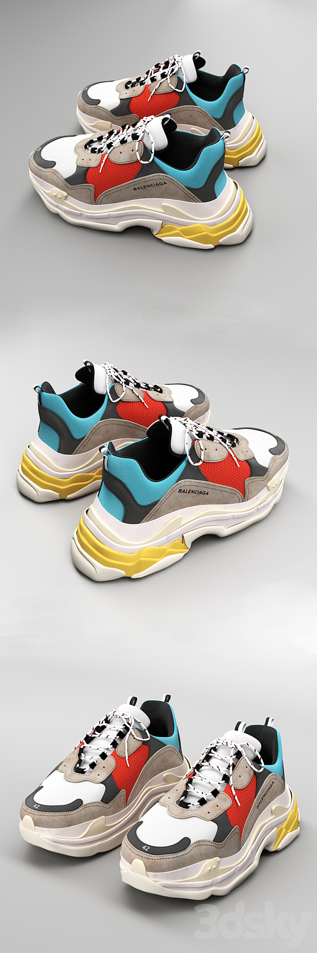 balenciaga triple s_01 3d
