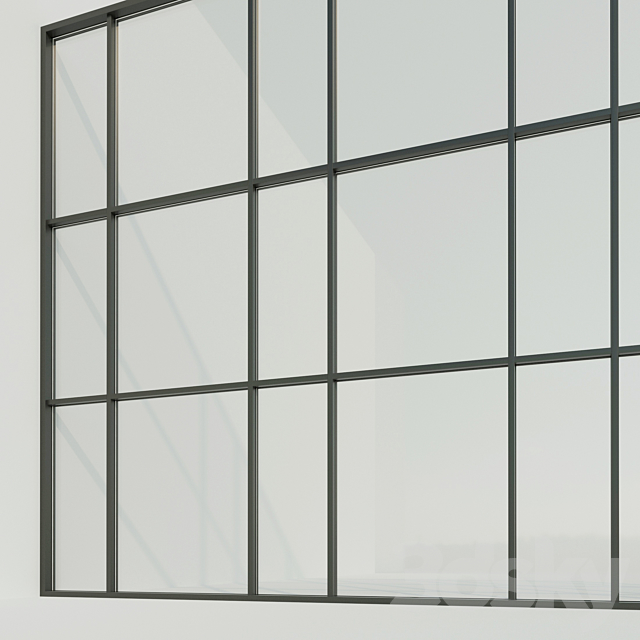 Panoramic windows. Stained glass window 7 3d