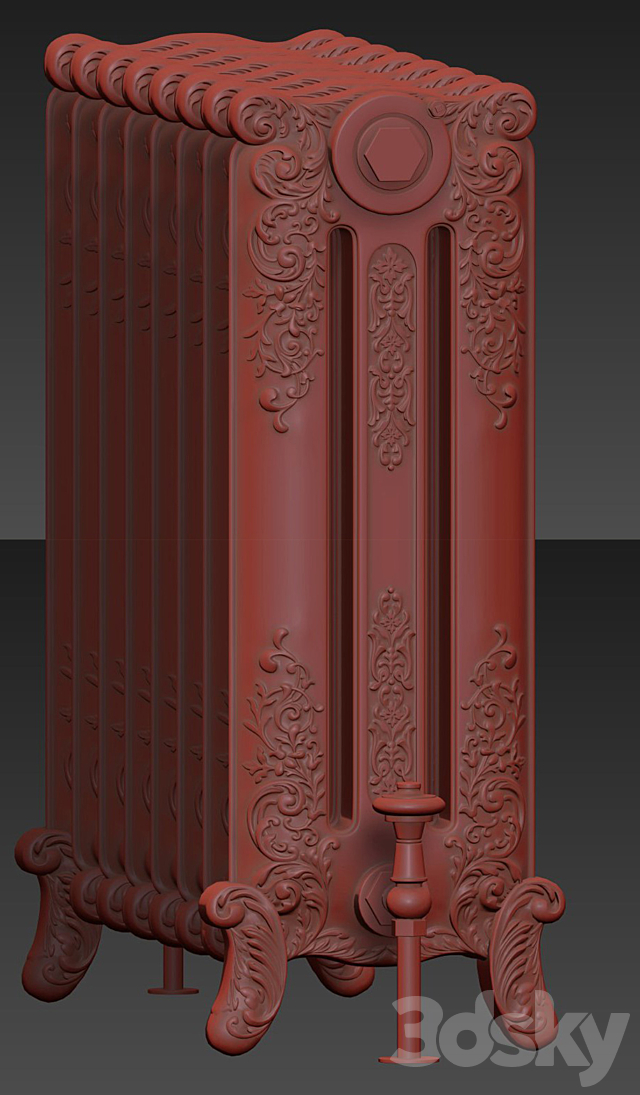 Cast iron radiator 3d