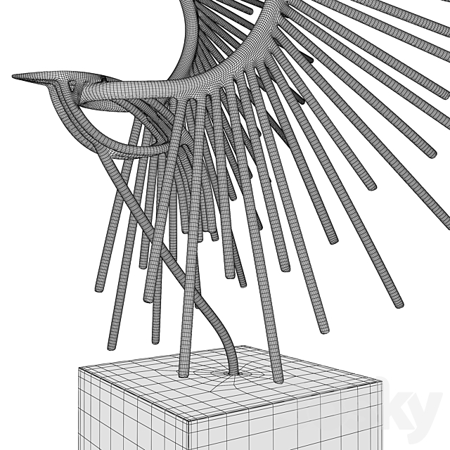 Abstract Welded Bird 3DSMax File - thumbnail 3