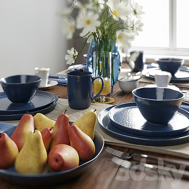 Tableware set 3d