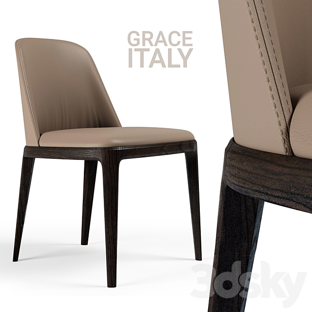 Chair Poliform Grace BEIGE 3DSMax File - thumbnail 1