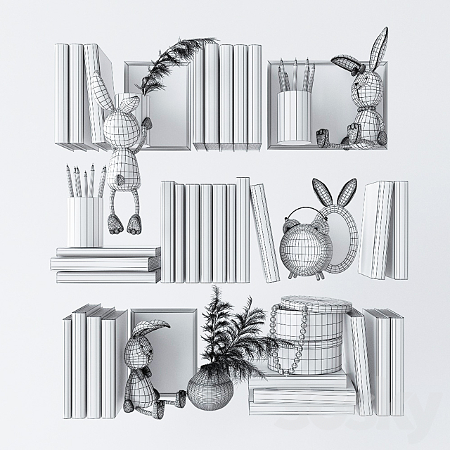 Decorative set in the nursery 1 3d