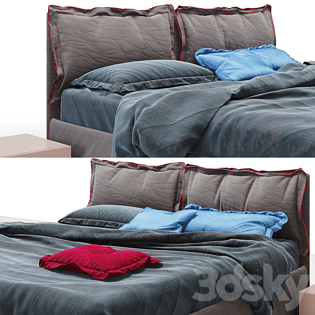 Bed Dall’Agnese Free bed 3DSMax File - thumbnail 3