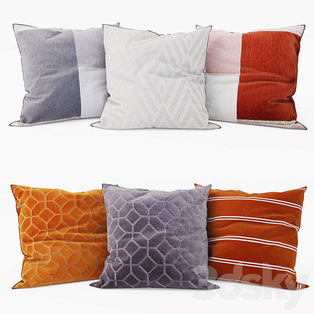 H & M Home – Decorative Pillows set 20 3DSMax File - thumbnail 1