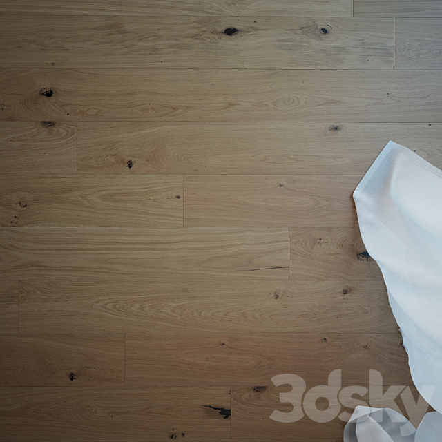Alabaster Glossy Wooden Oak Floor 3d