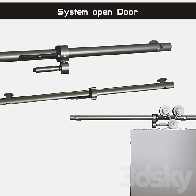 Door opening system “Exterus” (sliding system) 3DSMax File - thumbnail 2