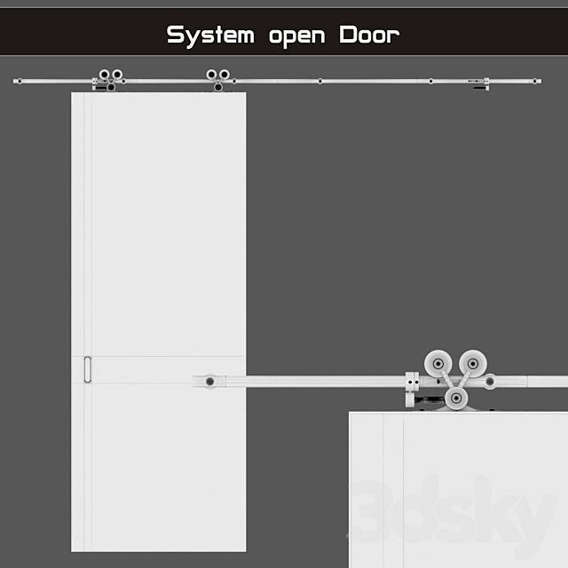 Door opening system “Exterus” (sliding system) 3DSMax File - thumbnail 3