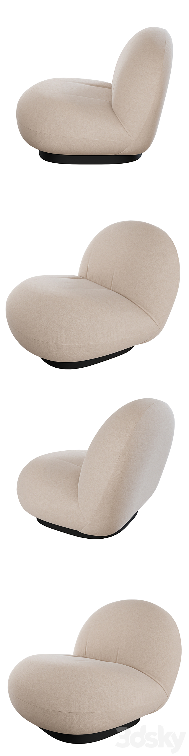 Pacha Lounge Chair by GUBI 3DSMax File - thumbnail 2