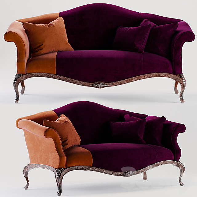 Stately Homes King George III Settee by Baker furniture 3DSMax File - thumbnail 1