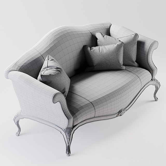 Stately Homes King George III Settee by Baker furniture 3DSMax File - thumbnail 3