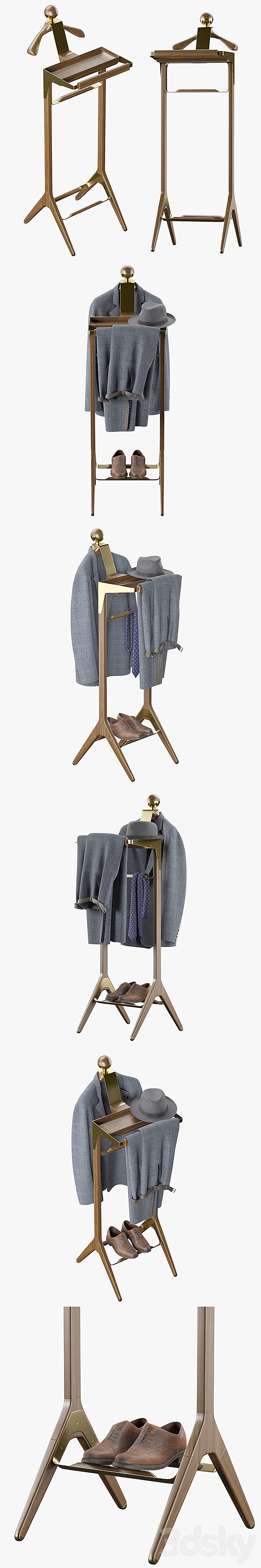 The Classical Valet Stand 3d