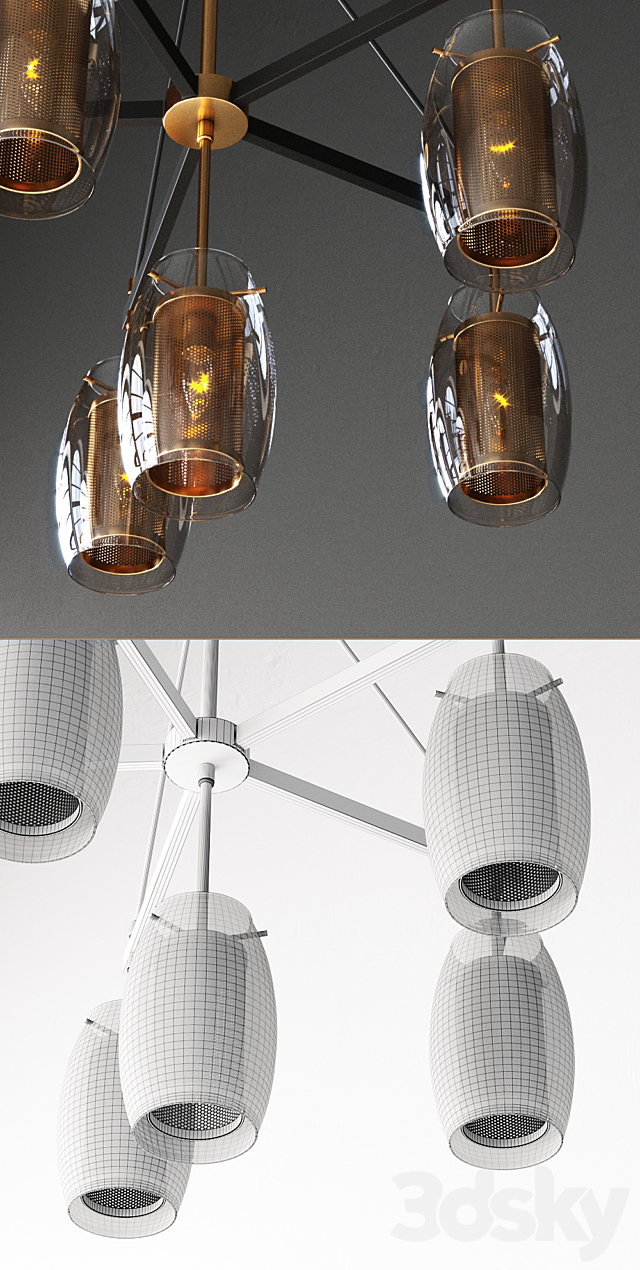 Dunbar 6 Light Chandelier | Savoy house 3d