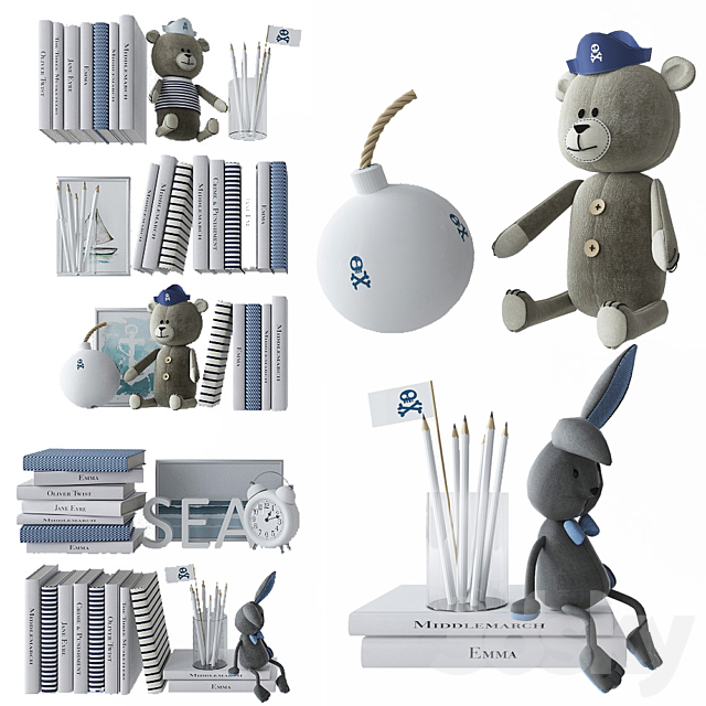 Decorative set in the nursery 5 3d