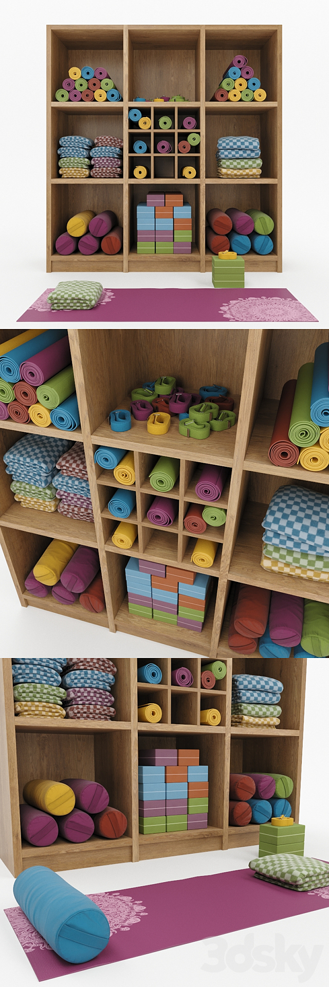 Inventory for the yoga room 3d