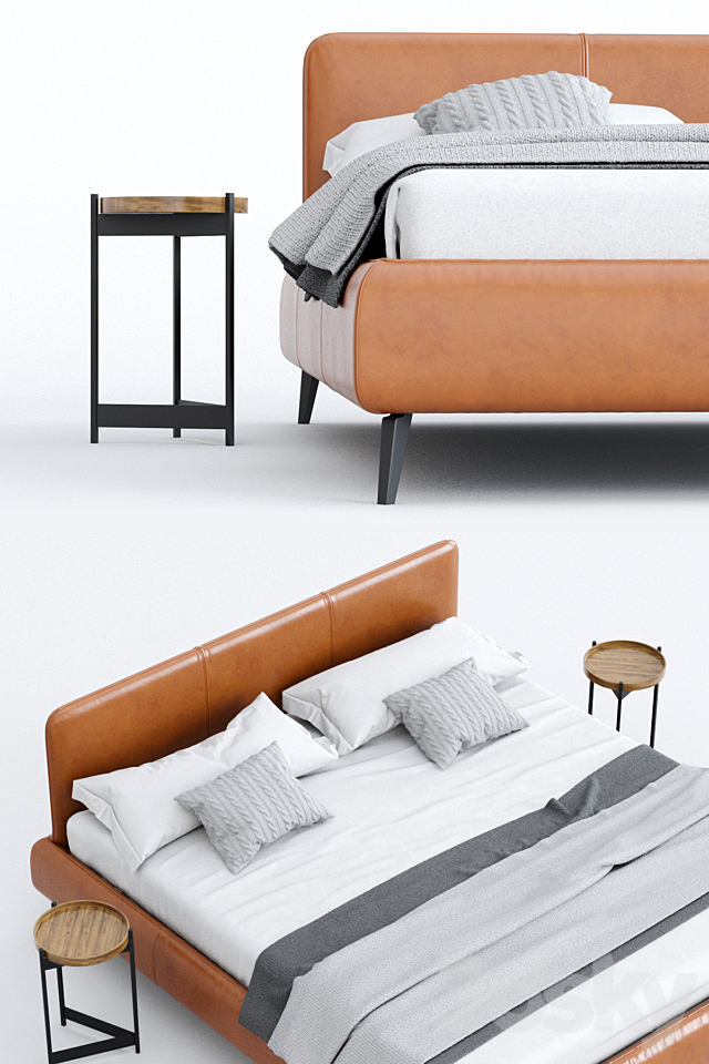 Bed with Aris grille. DITRE ITALIA factory. RELAX COLLECTION collection 3DSMax File - thumbnail 2