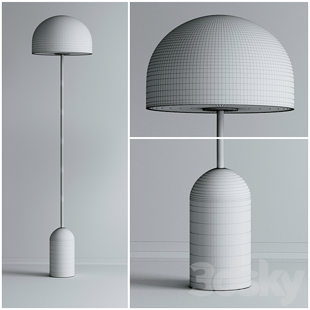 Bell floor light 3d