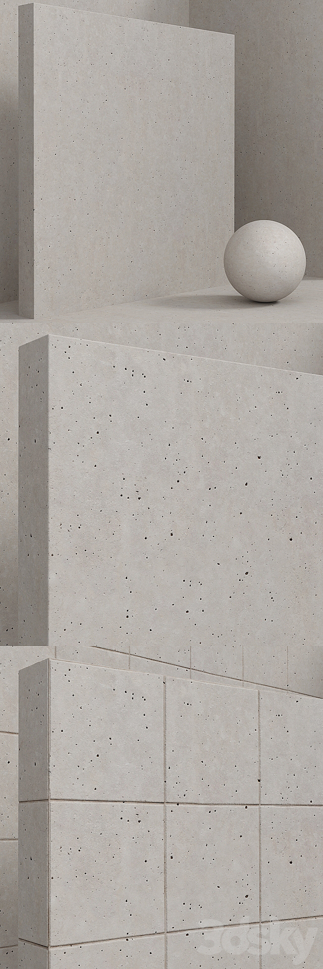 Material (seamless) – plaster. concrete. panel set 95 3DSMax File - thumbnail 2