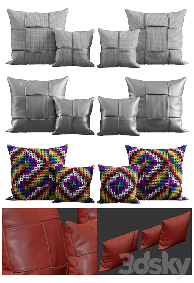 Decorative pillows 3DSMax File - thumbnail 3