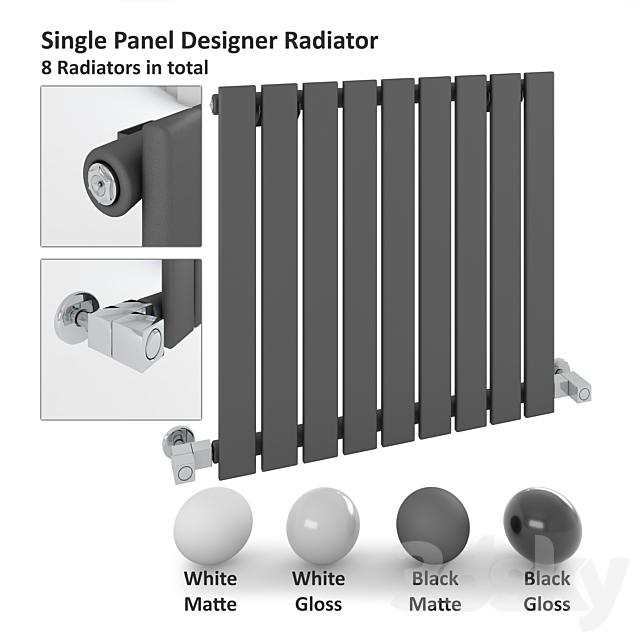Single Panel Radiator – Milano Alpha Radiator 3DSMax File - thumbnail 1