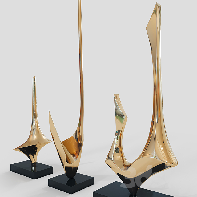 DENIS MITCHELL SCULPTURE SET 3 3d