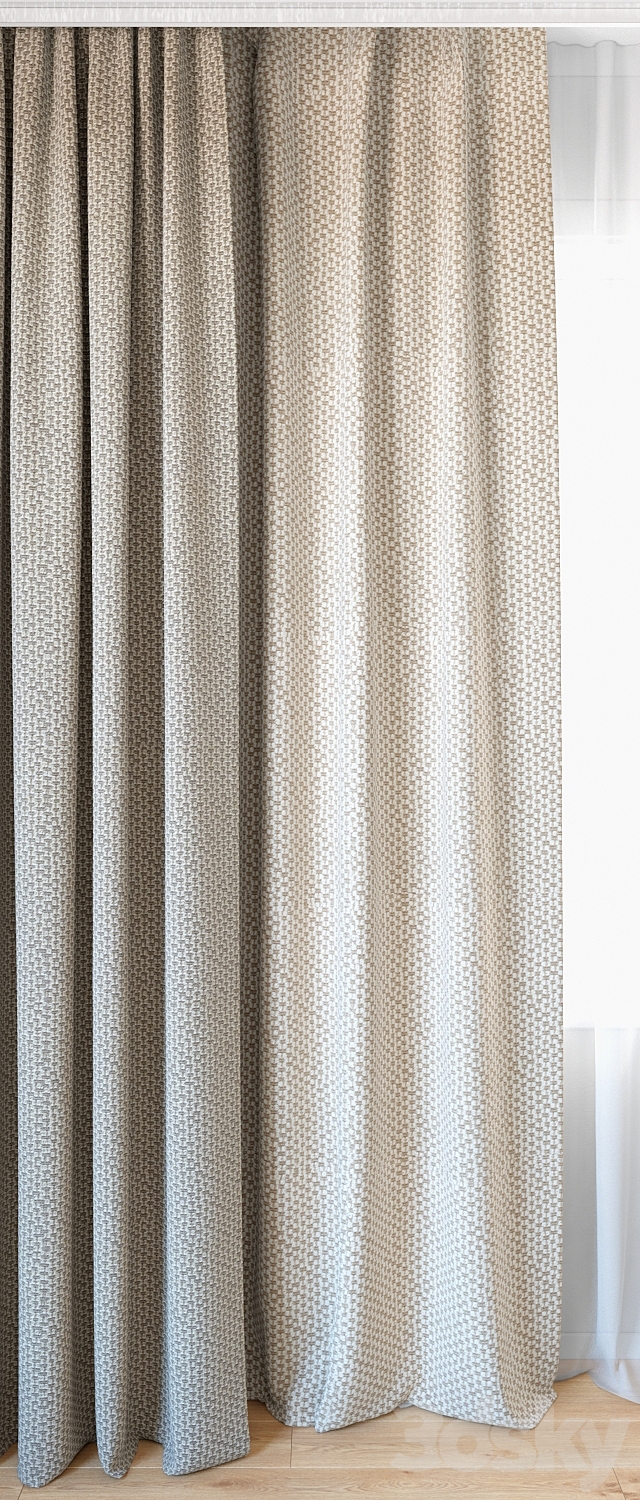 Curtains 85 | Curtains with Tulle | ROHI | Dante 3d