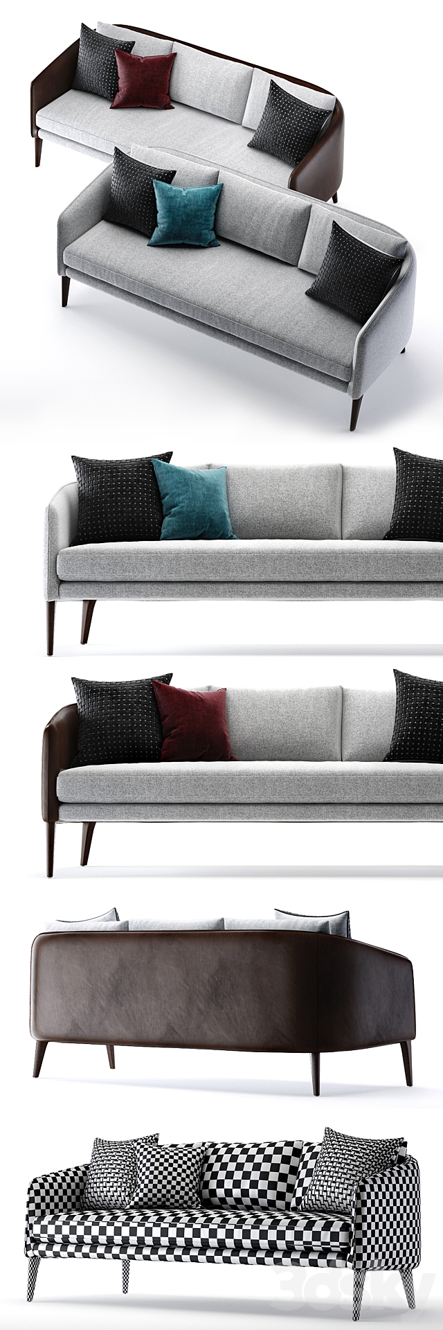 Crate and Barrel Rhys Sofa 3d