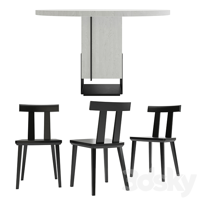 Kitale table with Sipa chair 3DSMax File - thumbnail 2
