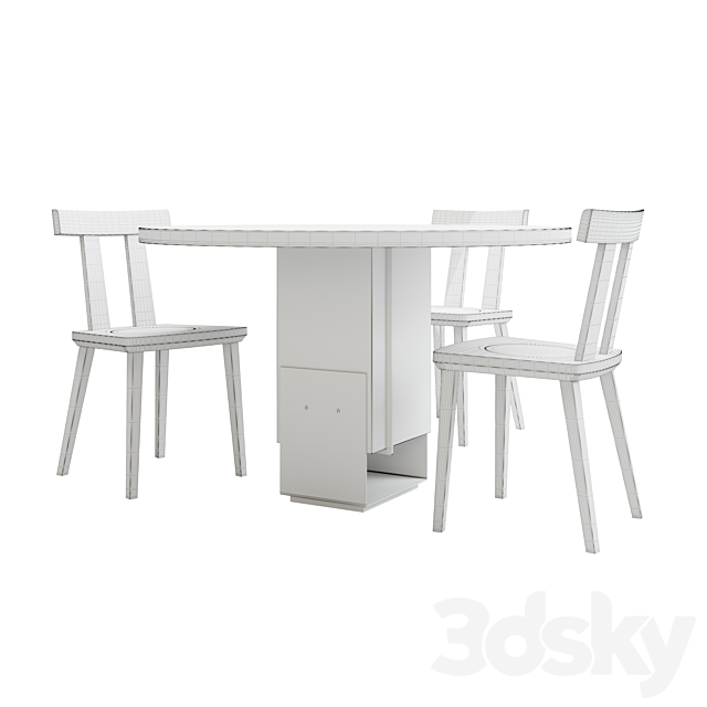 Kitale table with Sipa chair 3DSMax File - thumbnail 3